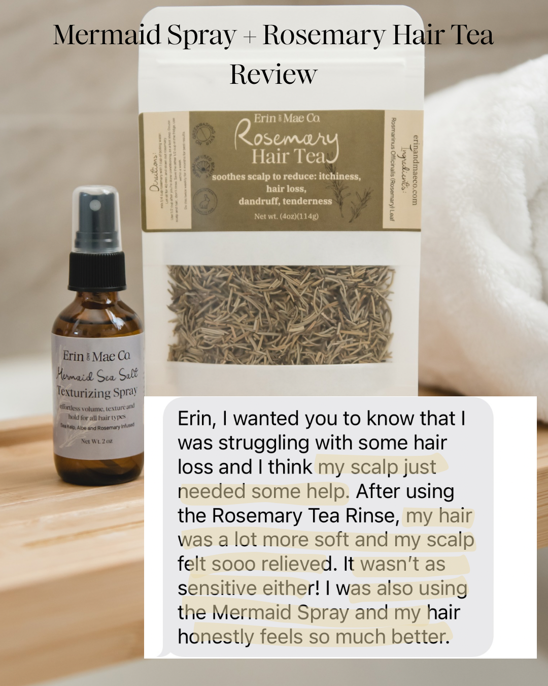 Mermaid Spray + Rosemary Hair Tea Bundle