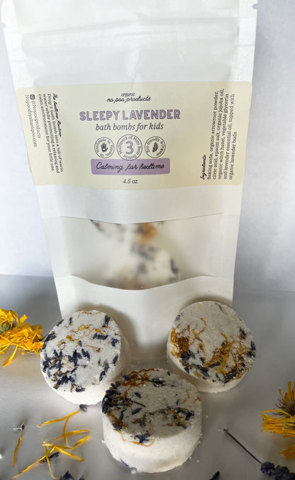 Sleepy Lavender Bath Bombs for Kids