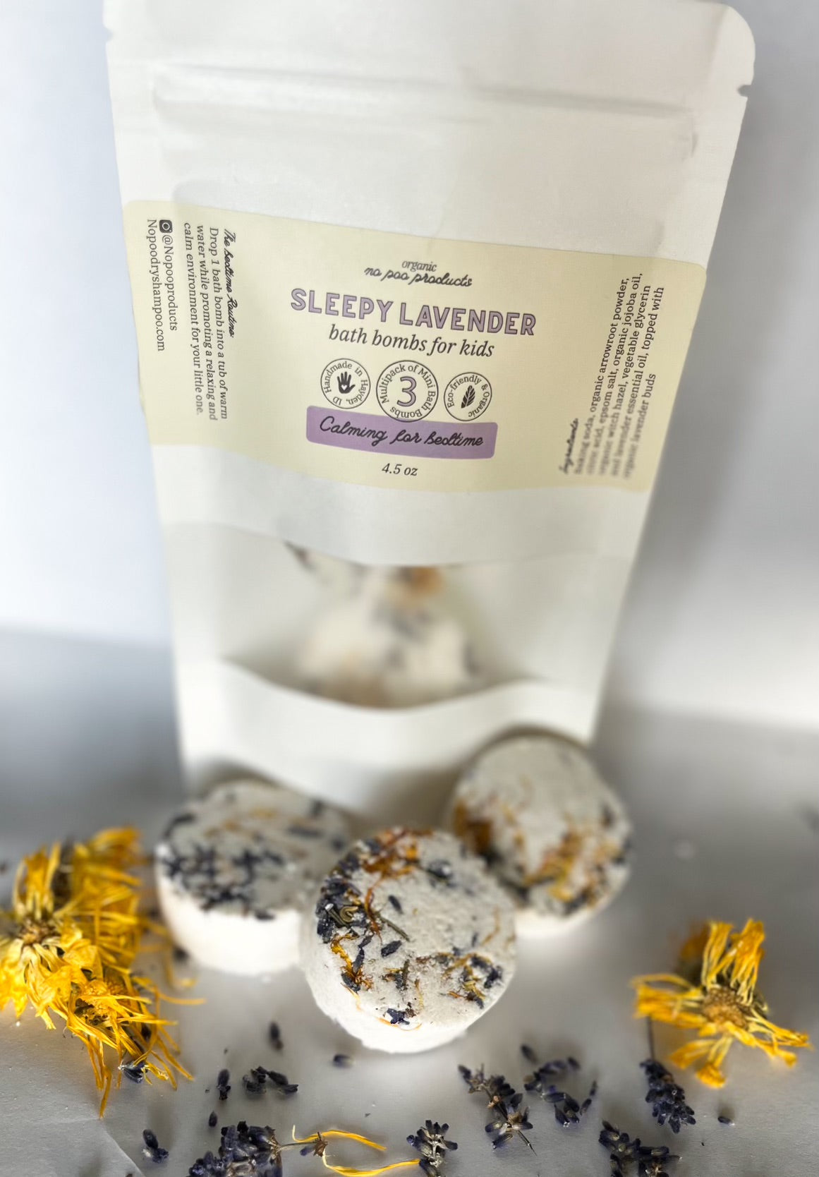 Sleepy Lavender Bath Bombs for Kids