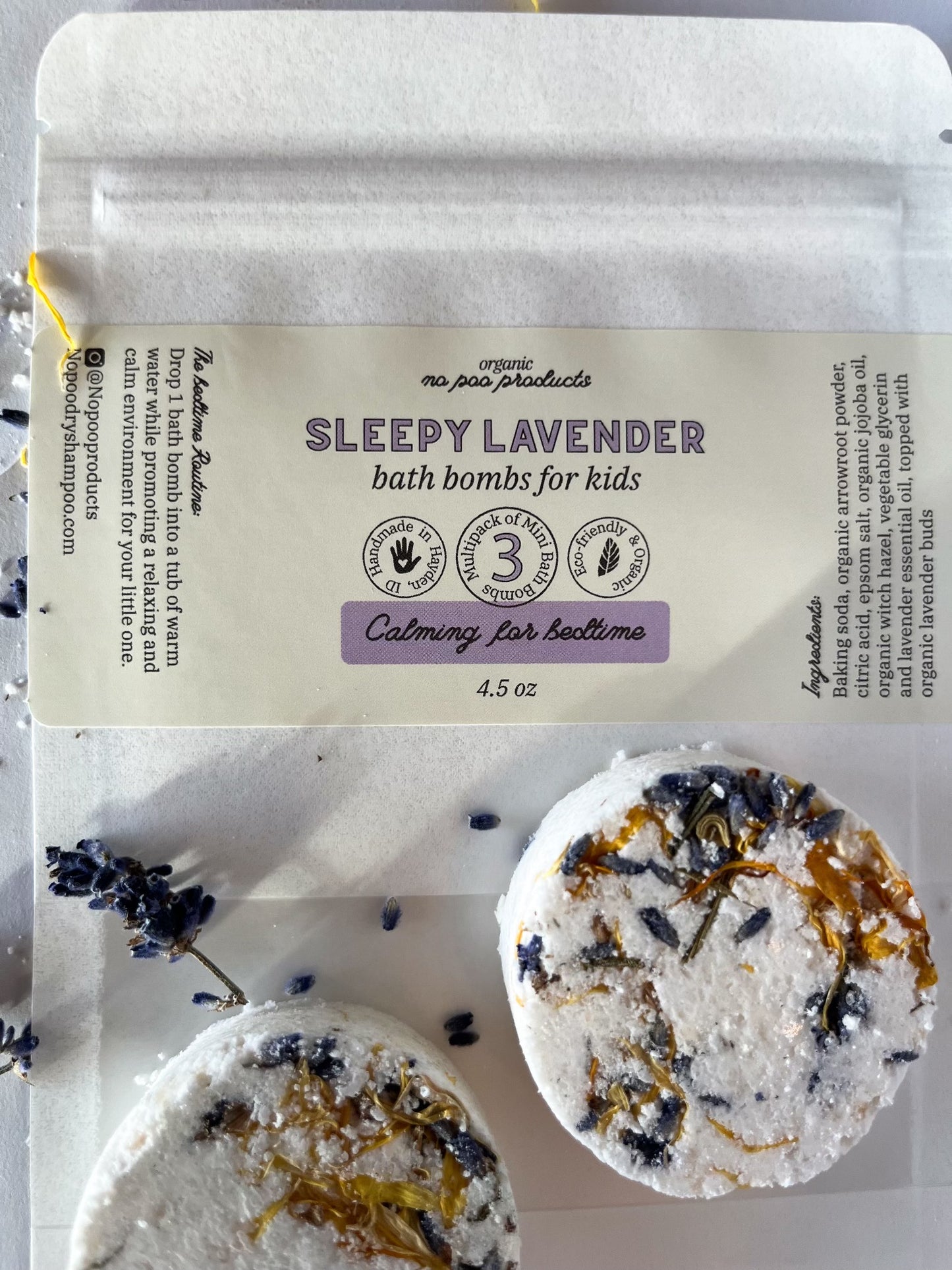 Sleepy Lavender Bath Bombs for Kids